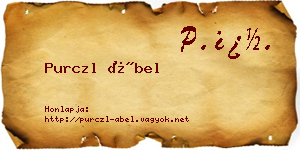 Purczl Ábel névjegykártya